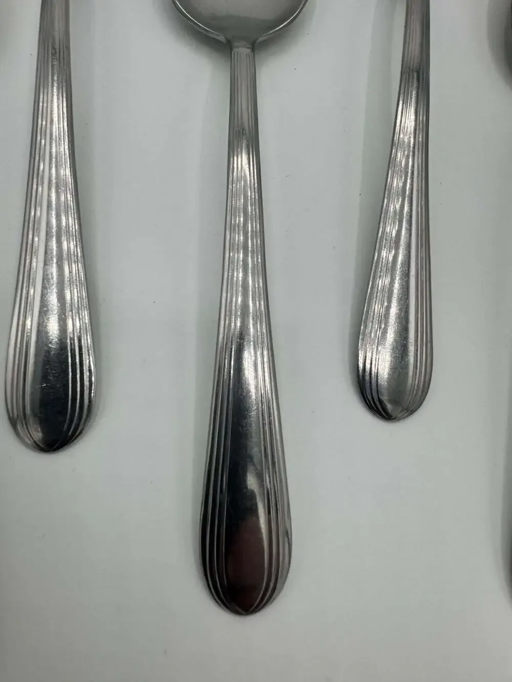 Silco Stainless USA Teaspoons Glossy Fluted Handle Set of 6